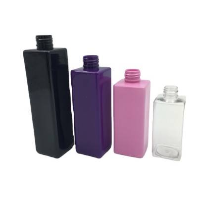 high quality cosmetic packaging plastic bottle lotion pump bottle 120ml 200ml 250ml PET square bottle