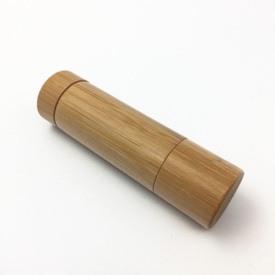 Bamboo cover 5g lip balm tube stick container