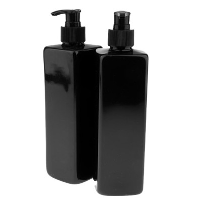 cosmetic packaging plastic bottle lotion pump bottle 120ml 200ml 250ml PET square bottle