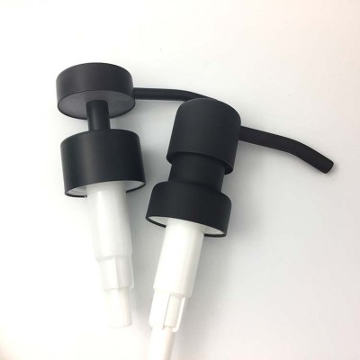 28mm 28/400 stainless steel lotion pump in matte black color for shampoo bottles