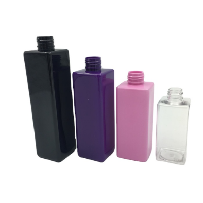 cosmetic packaging plastic bottle lotion pump bottle 120ml 200ml 250ml PET square bottle