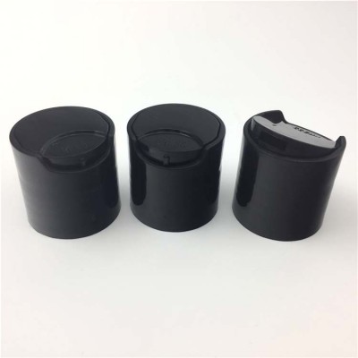 24/410 shiny black disc cap with stock and fast shipping time with best price for lotion bottle