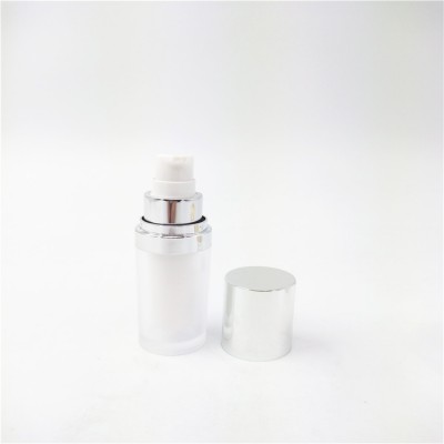 round shape acrylic cosmetic bottle skin care cream bottle with treatment pump