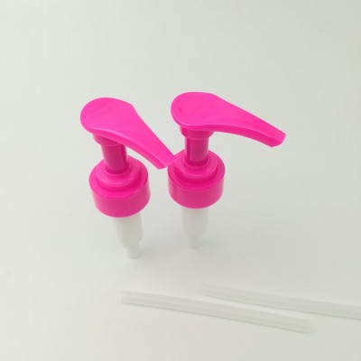 28410  plastic lotion dispenser pump /plastic pink color  cosmetic shampoo bottle lotion cream bottle screw up dispenser