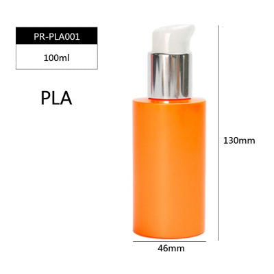 50ml empty cylinder white color plastic Biodegradable PLA lotion bottle