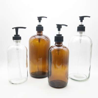 500ml amber empty hand sanitizer glass cream bottle